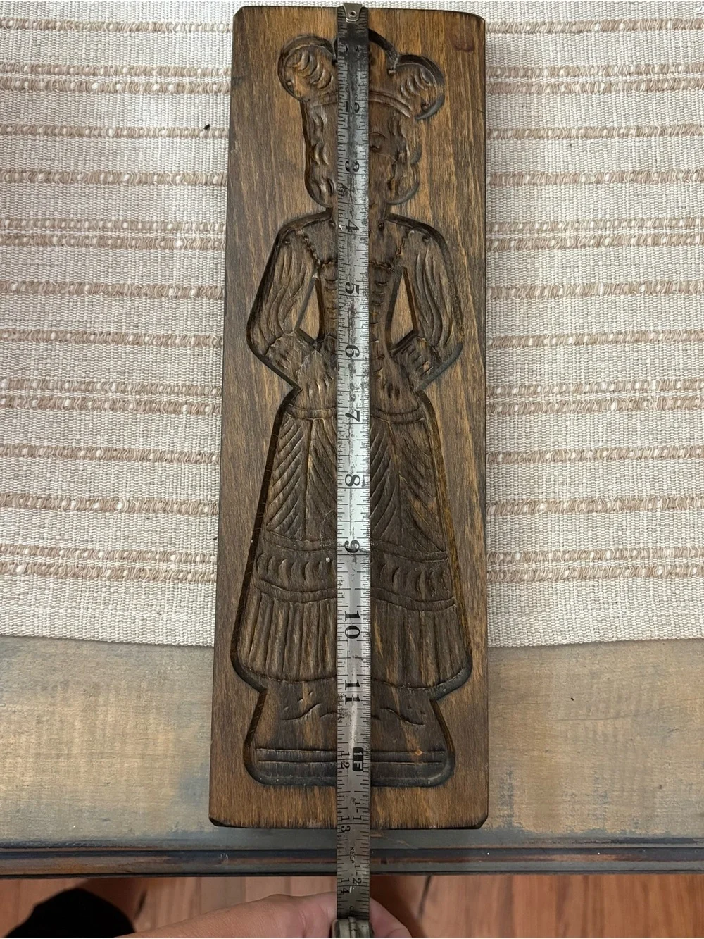 Dutch Speculaas Springerle  Carved Wood Cookie Butter Mold  12” Vintage Folk Art